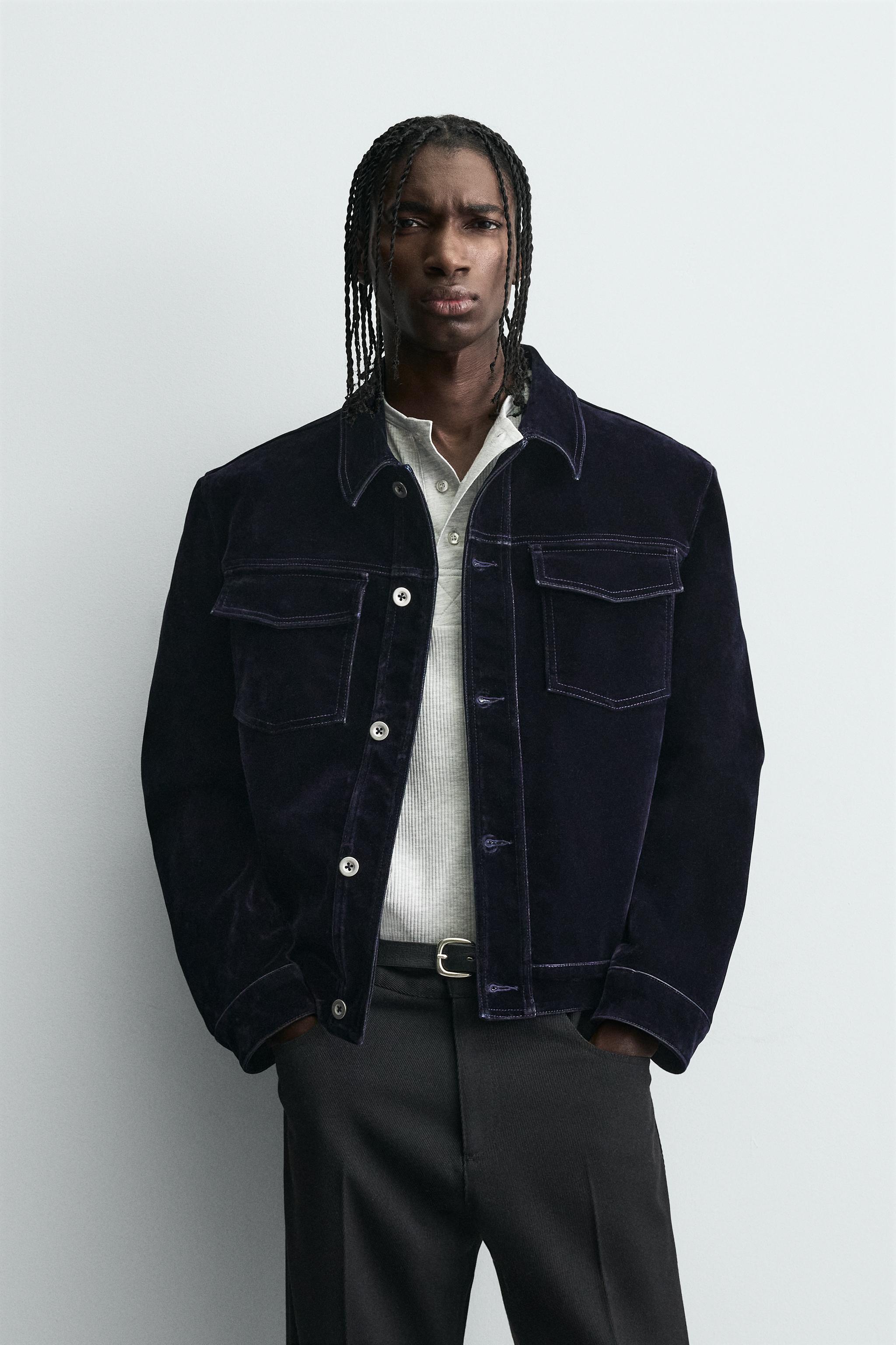 FLOCKED VELVET JACKET